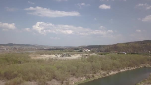 Extractie Wassen Sorteren Afleiding Van Rivier Grind Mijnbouw Technologie Voor — Stockvideo