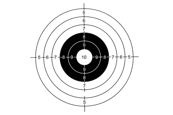 Okrągłe Czarno Biały Cel Szkolenia Hit Dokładność Precyzyjne Strzelanie Strzelania — Zdjęcie stockowe