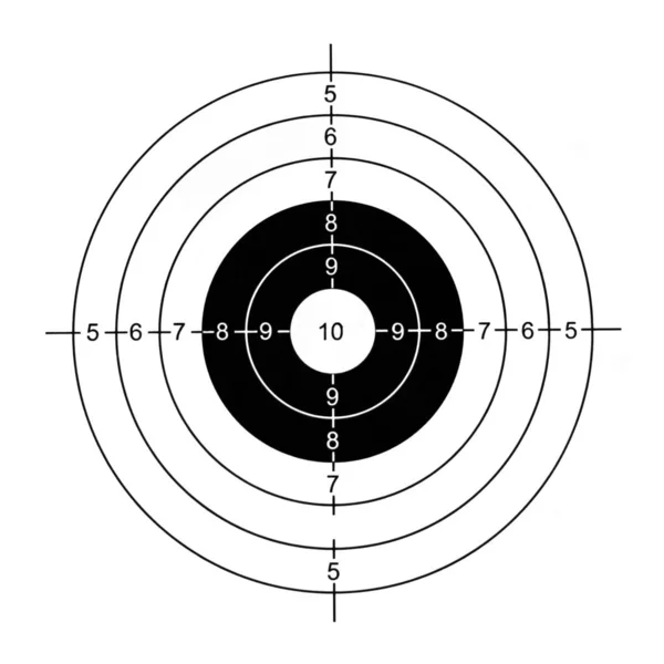 Blanco Negro Redondo Para Precisión Del Golpe Entrenamiento Disparos Precisos — Foto de Stock
