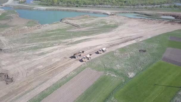 Vislock River Poland May 2018 Dump Truck Loaded Soil Land — Stock Video