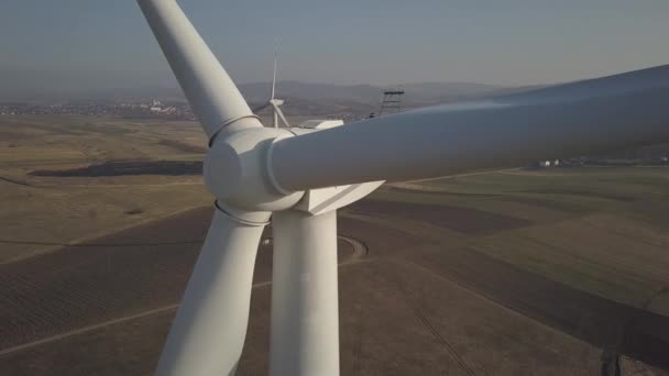 Flight Wind Power Station Daytime Spring Rotating Blades Energy Generators — Stock Video