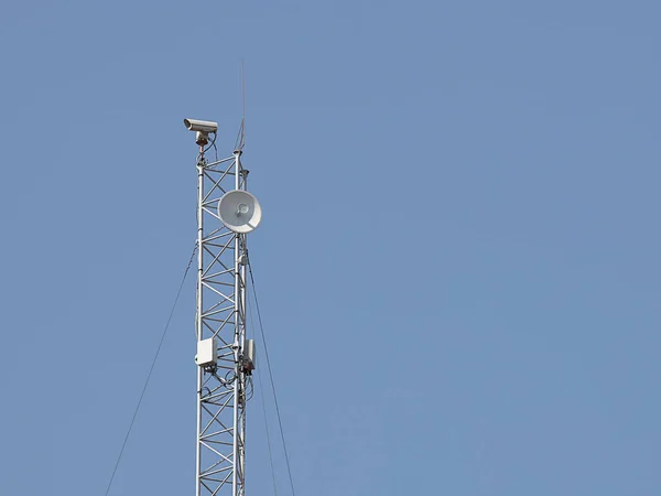 Радіо Телевізійна Вежа Прийому Передачі Електромагнітних Сигналів Відстані Металеві Високотехнологічні — стокове фото
