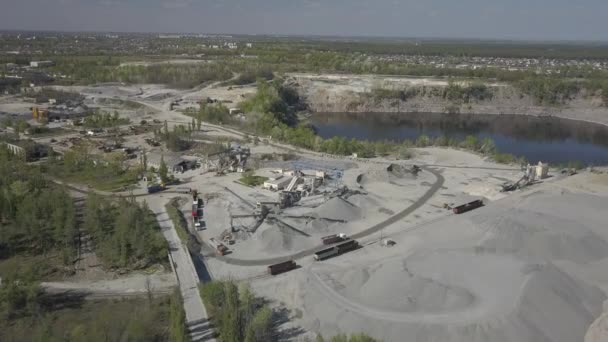 Winning Wassen Sorteren Afleiding Van Riviergrind Mijnbouw Technologie Van Het — Stockvideo