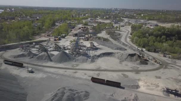 Extracción Lavado Clasificación Distracción Grava Del Río Industria Minera Tecnología — Vídeo de stock