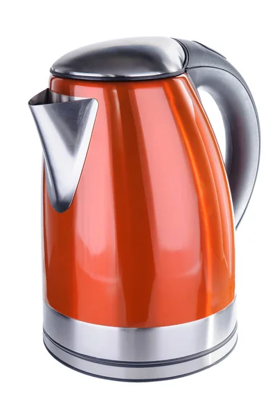 Stainless steel kettle on white background — Stock Photo, Image