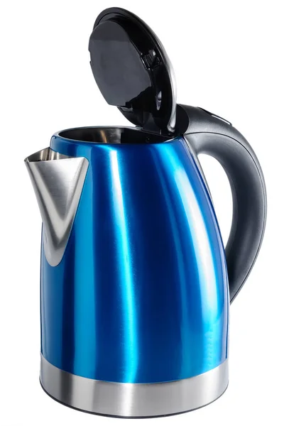 Stainless steel kettle on white background — Stock Photo, Image