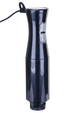 El elektrik blender beyaz arka planda siyah gövde