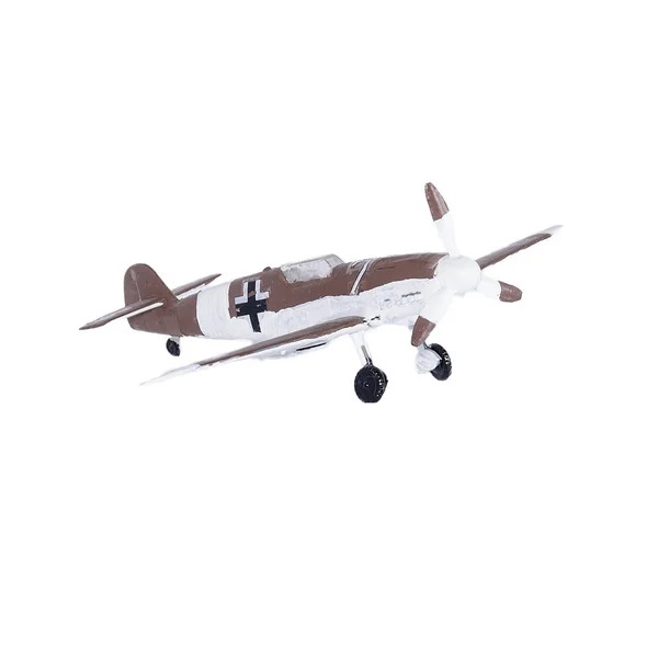 Germany brown plastic plane isolated on the white background — Stock Photo, Image