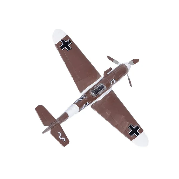 Allemagne avion en plastique brun isolé sur le fond blanc — Photo