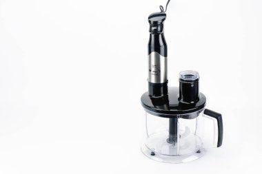 Kopya sp ile beyaz mat arka plan üzerinde aksesuar ile Blender