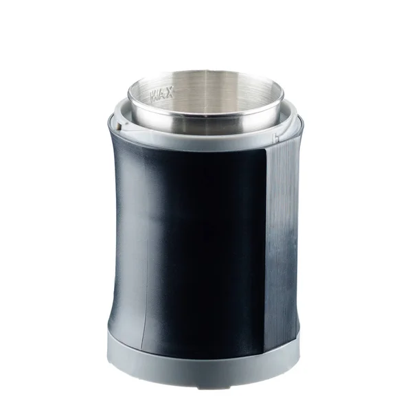 Black coffee grinder isolated on the white background — Stock Photo, Image
