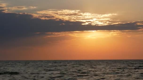 Sonnenuntergang Meer Zeitraffer — Stockvideo