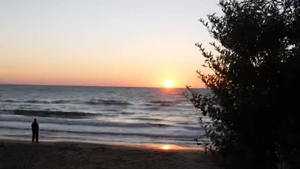 Coucher Soleil Sur Mer Délai Imparti — Video