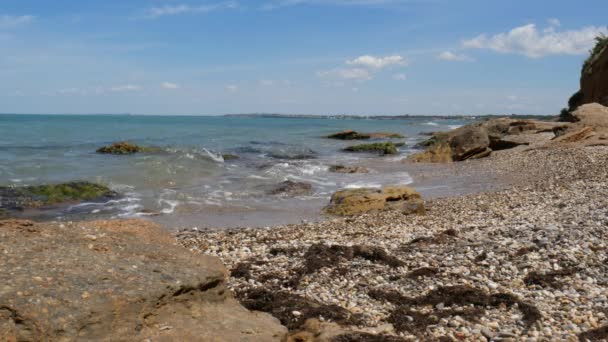 海滩上的大石头 — 图库视频影像