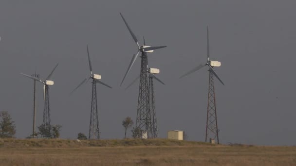 Windgenerator Stromerzeuger Aus Dem Wind — Stockvideo