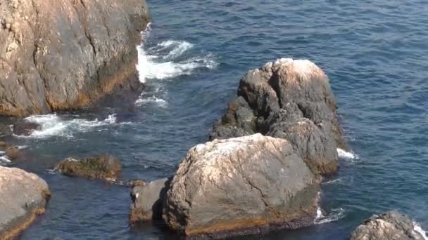 海中的大石块 — 图库视频影像