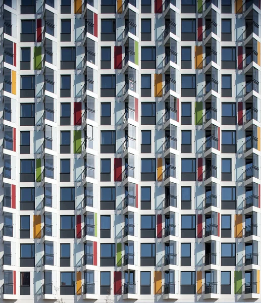 Фасад Сучасного Житлового Будинку Яскравому Сонячному Світлі — стокове фото