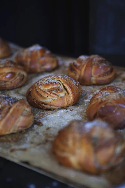 Taze Pişmiş Kakuleden Buns Atış Kapatmak — Stok fotoğraf