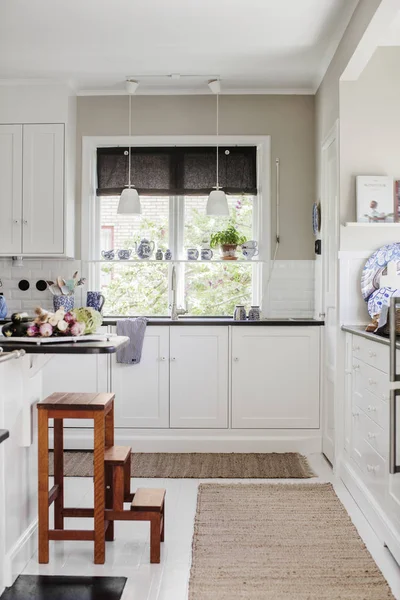 Domestic Kitchen Home Interior Northern Europe — Stock Photo, Image