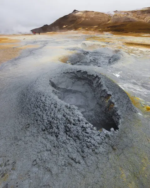 Steam Hot Springs Mountain Range Iceland — Stock Photo, Image