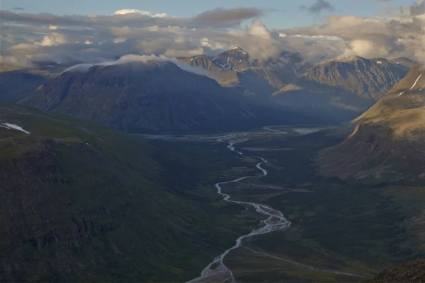 Вид Воздуха Горный Хребет Долину — стоковое фото