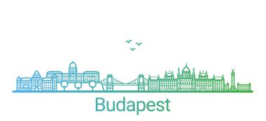 Renkli çizgi Budapeşte afiş