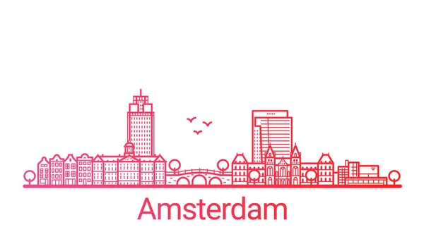 Renkli çizgi Amsterdam afiş