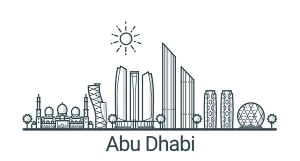 Bandera de Abu Dhabi de contorno — Archivo Imágenes Vectoriales