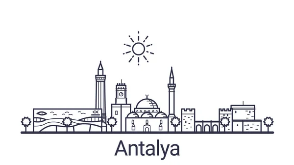 Outline Antalya banner — Stock Vector