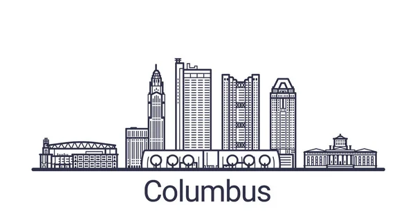 Umriss-Columbus-banner — Stockvektor