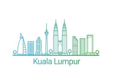 Renkli çizgi Kuala Lumpur afiş