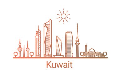 Renkli çizgi Kuveyt afiş