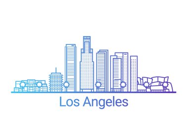 Renkli çizgi Los Angeles afiş