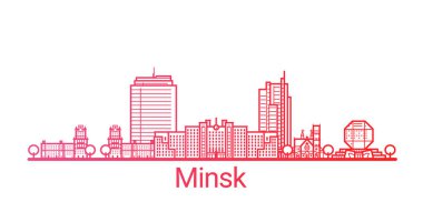 Renkli çizgi Minsk afiş