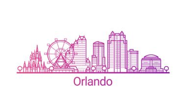 Renkli çizgi Orlando afiş