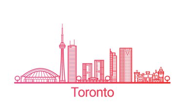 Renkli çizgi Toronto afiş