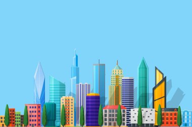 Detaylı düz şehir