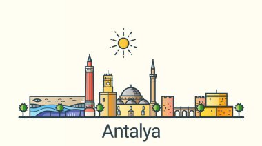 Düz çizgi Antalya afiş