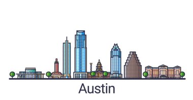 Düz çizgi Austin afiş
