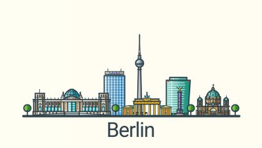 Düz çizgi Berlin afiş