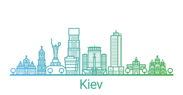 Colored line Kiev banner — Stock Vector