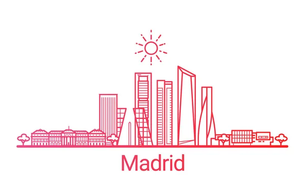 Renkli çizgi Madrid afiş