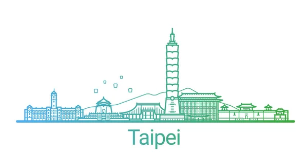 Renkli çizgi Taipei afiş