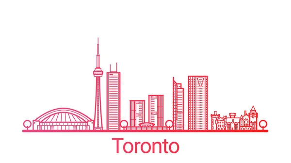 Színes vonal Toronto banner — Stock Vector
