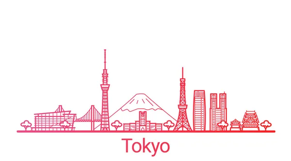 Renkli çizgi Tokyo afiş