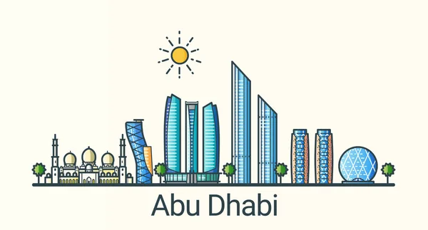 Düz çizgi Abu Dabi afiş
