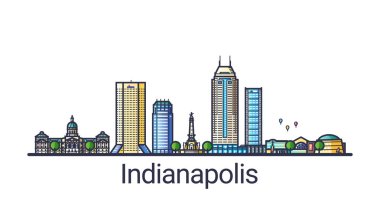Düz çizgi Indianapolis afiş