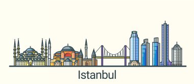 Düz çizgi Istanbul afiş