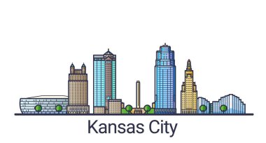 Düz çizgi Kansas City afiş