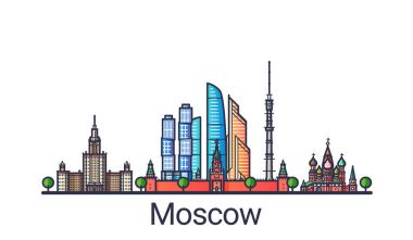 Düz çizgi Moskova afiş